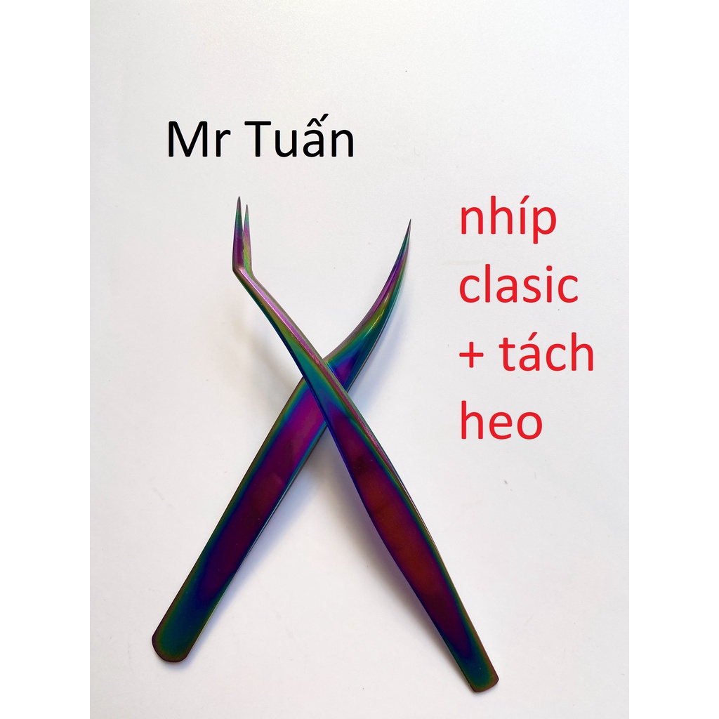 CẶP Nhíp nối mi CLASIC + TÁCH HEO - DỤNG CỤ NỐI MI_Mr Tuấn