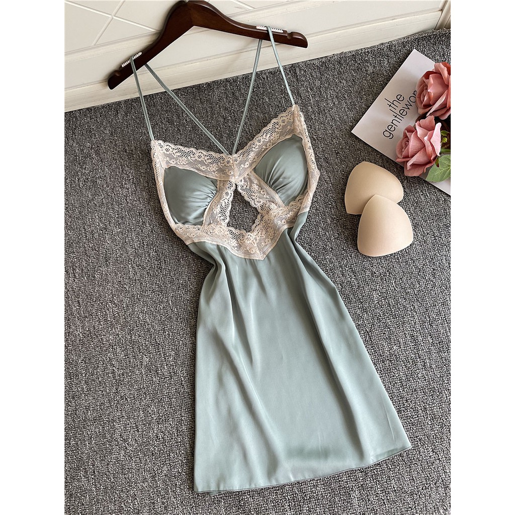 Váy ngủ lụa dây chéo sexy phía sau | BigBuy360 - bigbuy360.vn