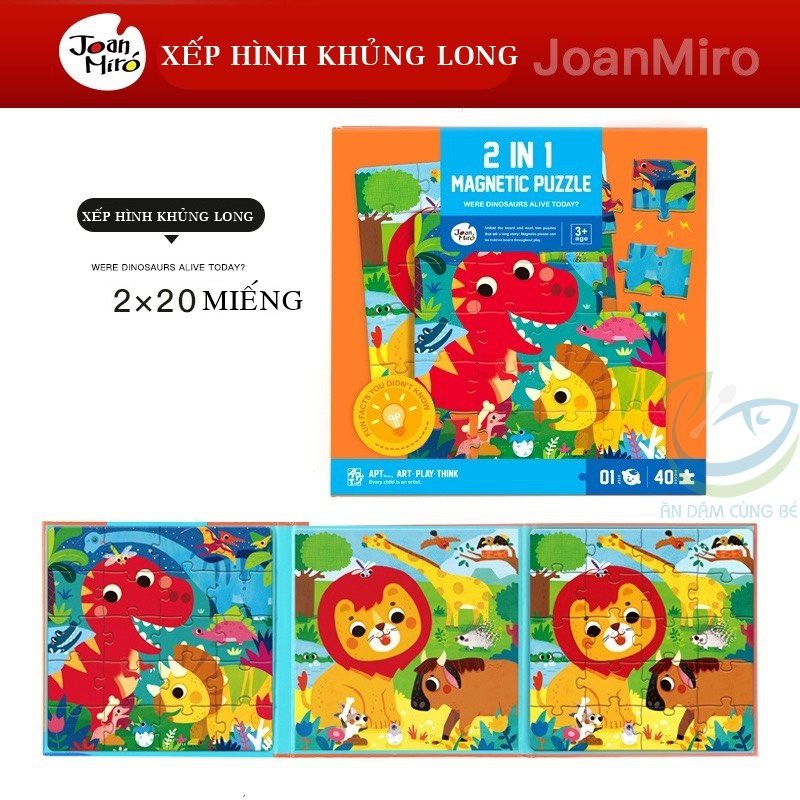 Đồ chơi bộ xếp hình nam châm puzzle cho bé do choi xep hinh thông minh, my first puzzle JOAN MIRO 69584