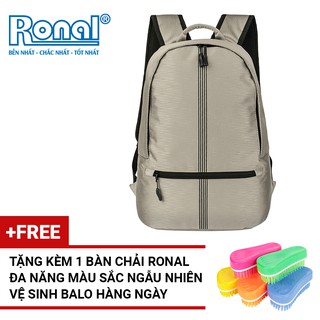 Ba lô Ronal BL85 - Đồng sọc đen tặng kèm 1 bàn chải nhựa Ronal đa năng vệ sinh balo hàng ngày