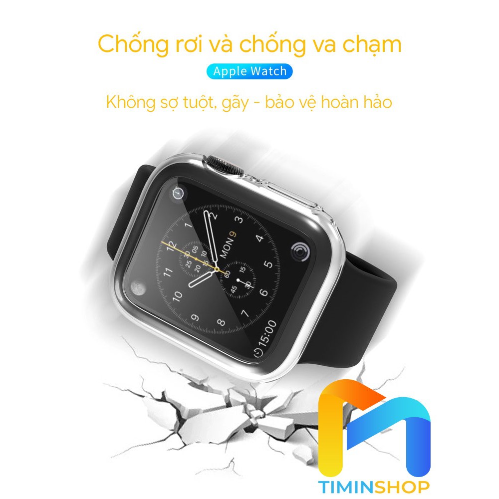 Ốp Apple Watch series 7/ 6/ 5/ SE - dẻo, trong suốt