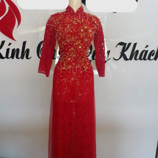 Combo Áo Dài cô dâu kèm quần phi cùng màu
