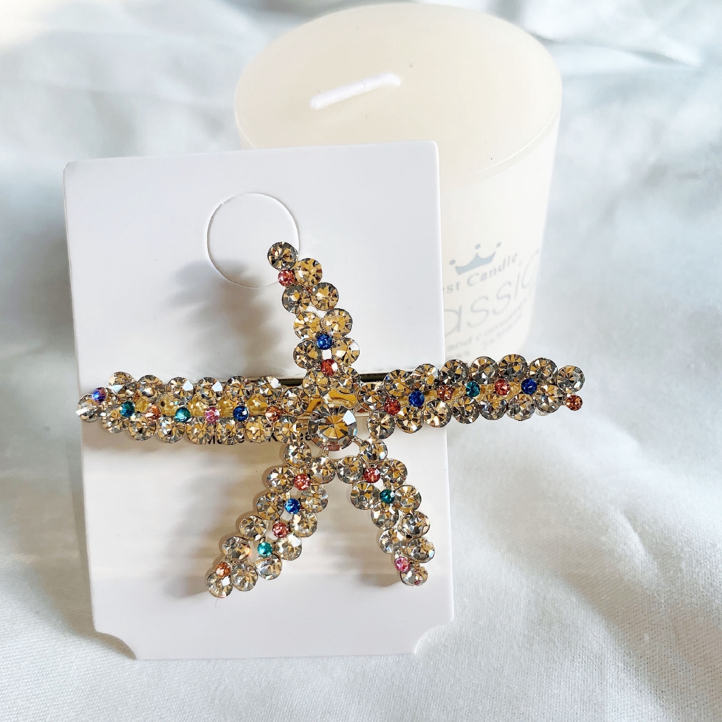 Kẹp tóc hình sao biển đính ngọc trai sang trọng cho nữ