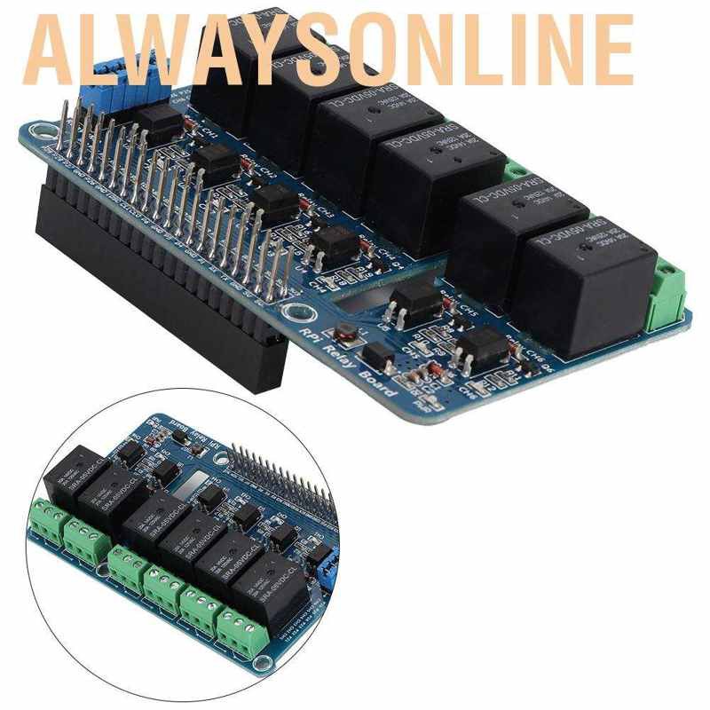 CHANNEL Bản Mạch Mở Rộng 6 Kênh 5a Rpi Cho Raspberry Pi A + / B 2b 3b Gf