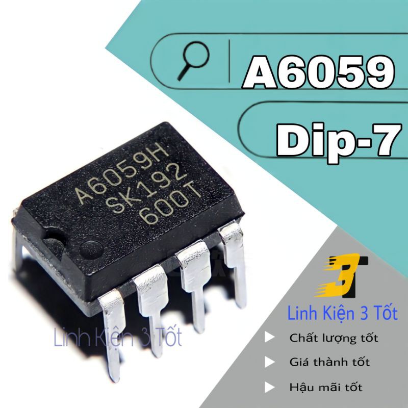IC nguồn A6059H A6059 DIP-7 chân cắm loại tốt