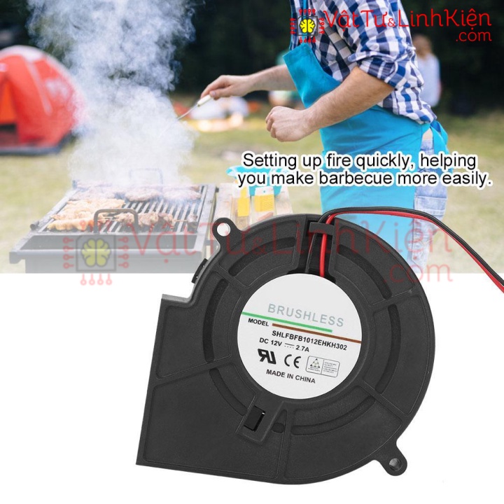 BBQ Quạt Thổi Gió Cho Món Nướng Dã Ngoại Cắm Trại Lửa Than Khởi Động
