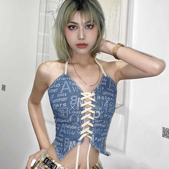 Fashion Ladies Top Vest Sexy Sleeveless Korean Style Short Shirt