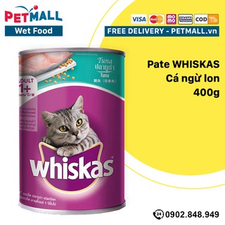 Pate WHISKAS Cá Ngừ lon 400g Petmall - 12 lon