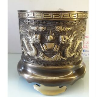 bát hương đồng màu 16cm
