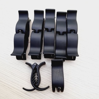 Lố 12 kẹp tóc 3 răng nhám đen