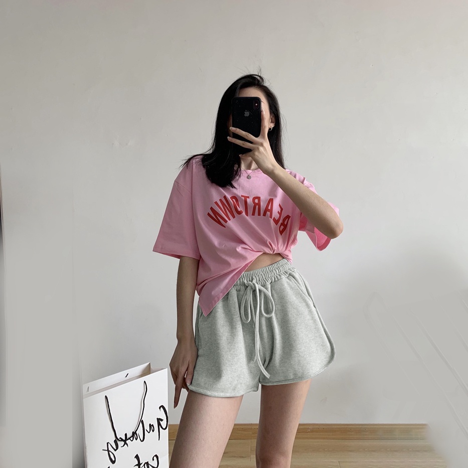 Quần đùi nữ mặc nhà Icotton Quần cotton da cá bo viền ống rộng thể thao, phù hợp đi chơi, đi biển, đi ngủ
