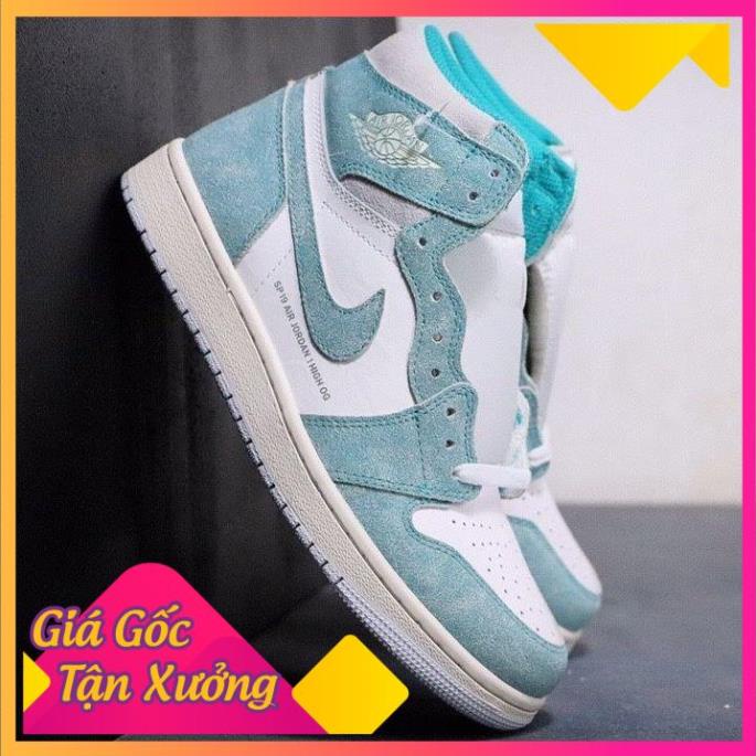 Giày sneaker JORDAN 1 HYPER xanh nỉ cổ cao Hot trend nam nữ, Giày thể thao JD1 xanh nỉ dùng đi học,tập gym,chạy bộ