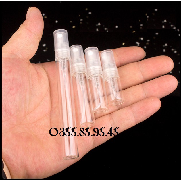 100 Lọ chiết nước hoa thủy tinh test 2ml 3ml, 5ml và 10ml - Chai chiết dầu thơm mini, đựng vial xịt phun sương