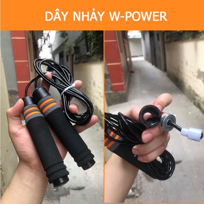 Dây Nhảy Thể Dục, Thể Thao | Lõi Thép Bọc Nhựa Siêu Bền W POWER TẠI WHEYSINHVIEN.COM