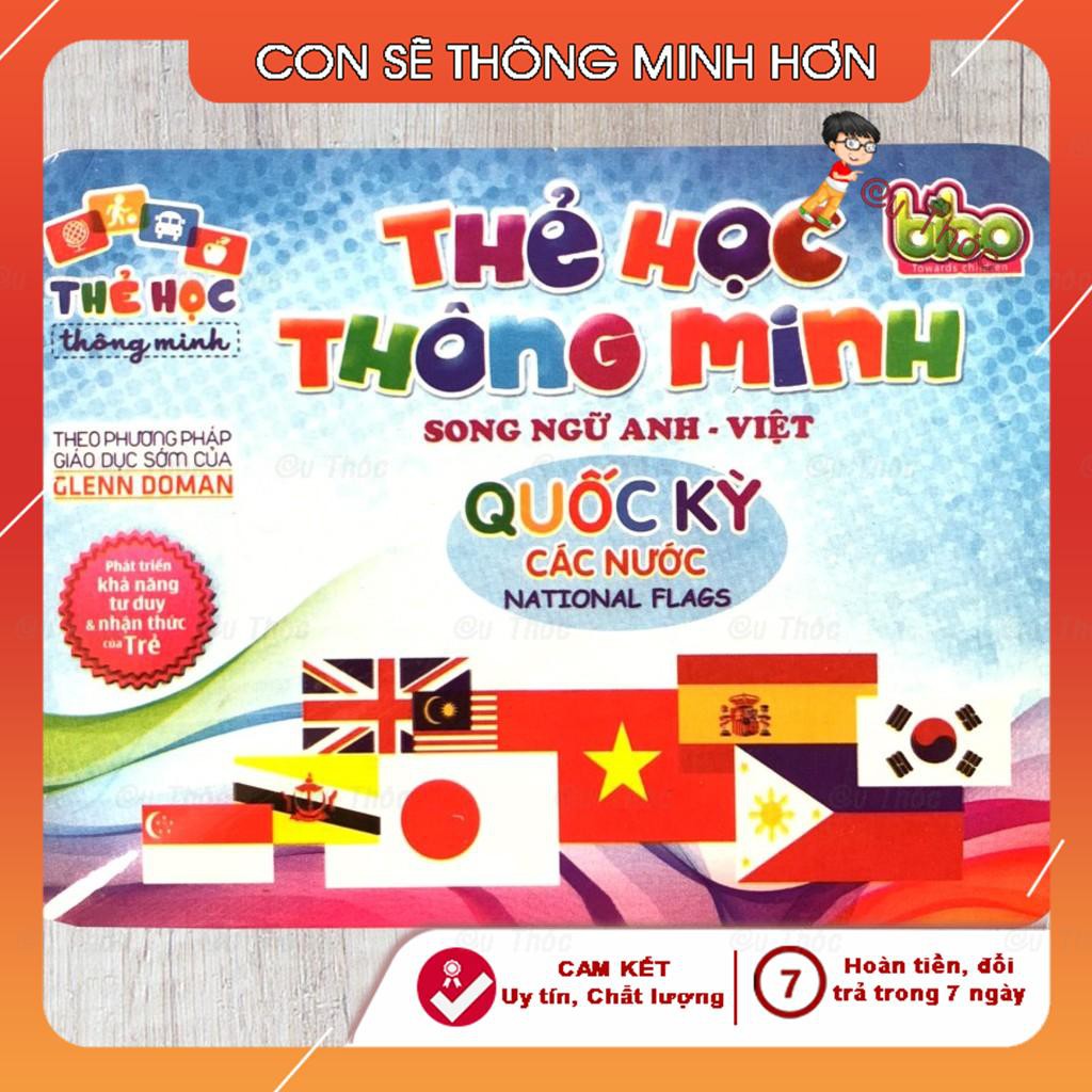 Thẻ học thông minh song ngữ Anh Việt ,Flashcard nhiều chủ đề cho bé - SHOP CU BIN