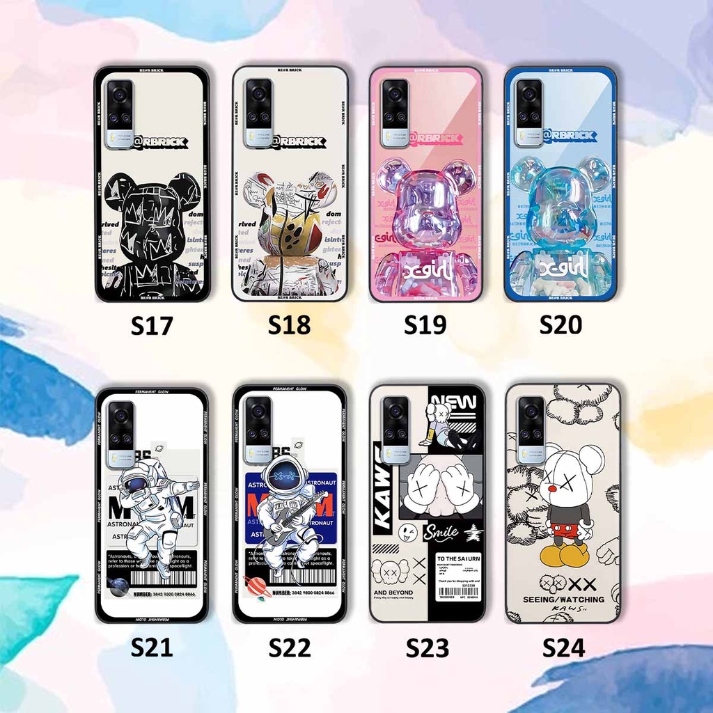 Ốp Vivo Y51 2020 be@r brick mars thời trang, ốp lưng điện thoại viền dẻo siêu chất