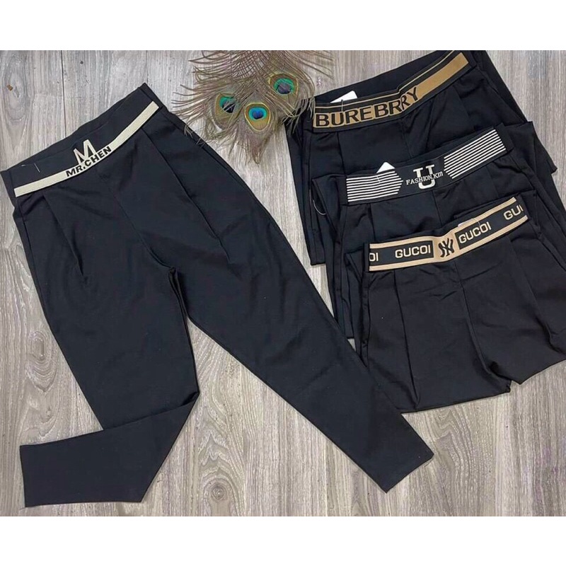 [Mã THUR40OFF giảm 42%] { SALE LỖ } Quần bom nữ cạp chữ hot hit chất umi siêu đẹp