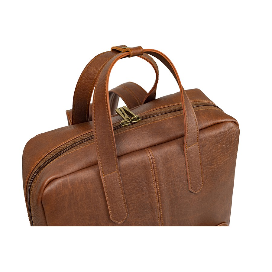 Balo laptop 14 inch nam nữ, chất da cao cấp, không nổ, không thấm nước