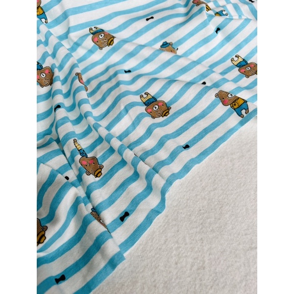 Vải thun cotton borip hình gấu
