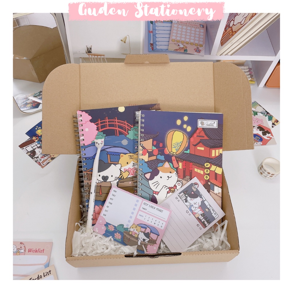 Hộp quà sổ tay mèo Lễ Hội_Guden Stationery