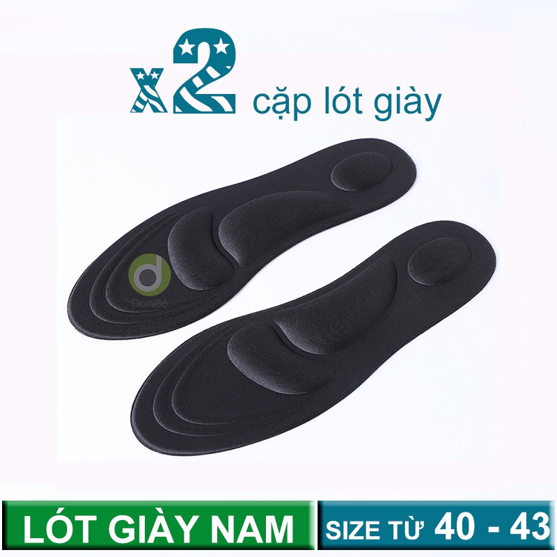 Lót giày nam nữ 4D chống thốn gót giảm mỏi gang bàn chân dùng mang giày tây, giày thể thao sneaker nam PK36