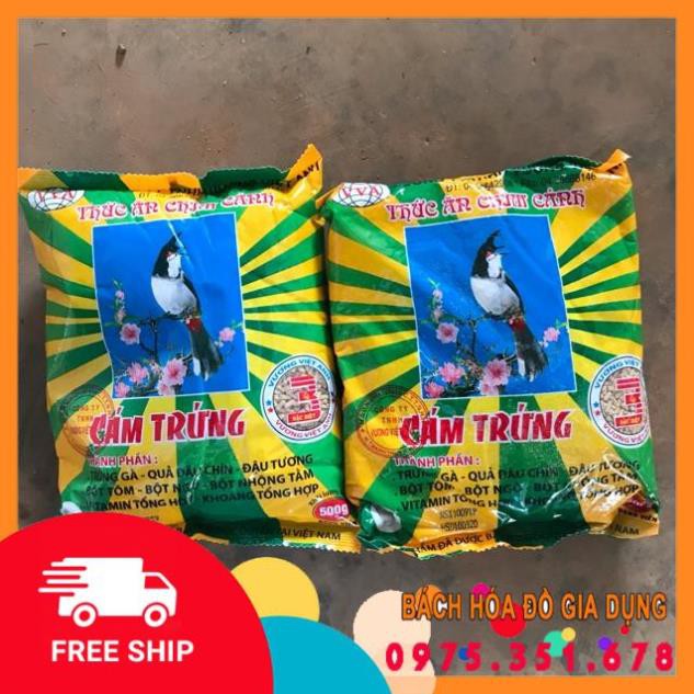 (RẺ VÔ ĐỊCH) CÁM TRỨNG-THỨC ĂN CHIM CẢNH 500g - 9K/GÓI 500G