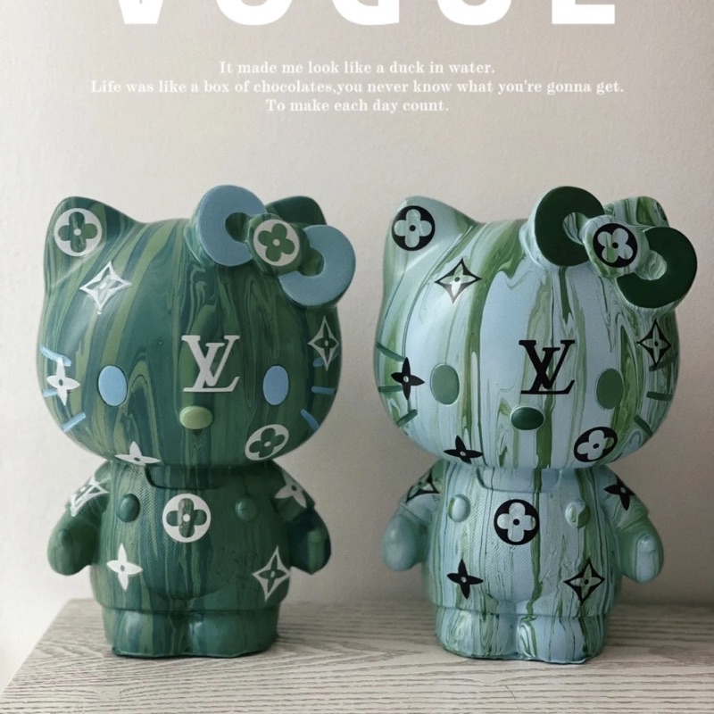 Tượng Hello Kitty Tô Màu - Đồ chơi thạch cao tô màu handmade DIY - Kèm màu nước và cọ