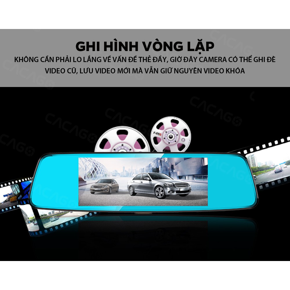 Camera Hành Trình Gương Anytek T77 Full HD- Màn Hình IP 7 Inch