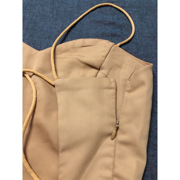 Váy Maxi 2 Dây Màu Be