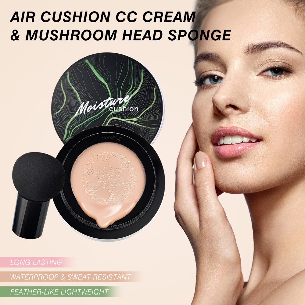(Hàng Mới Về) Kem Nền Bb Air Cushion Hailicare Dưỡng Ẩm Làm Sáng Da Tự Nhiên Kèm Mút Trang Điểm Hình Nấm | BigBuy360 - bigbuy360.vn