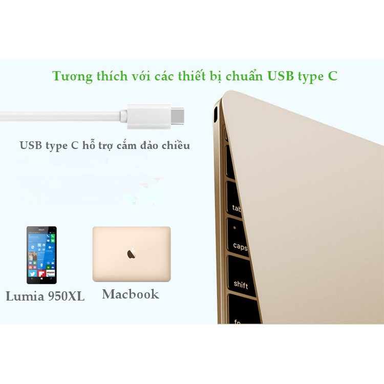 Dây chuyển đổi USB Type-C sang USB 3.0 + HDMI + USB Type-C UGREEN 30377 (màu trắng)