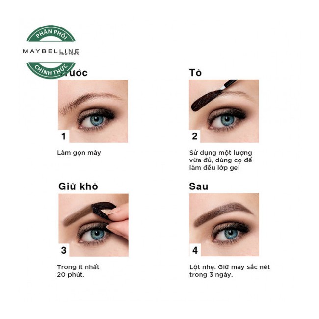 Gel Xăm Chân Mày Tạm Thời Màu Nâu Maybelline Tattoo Brow Gel Tint 5ml | BigBuy360 - bigbuy360.vn