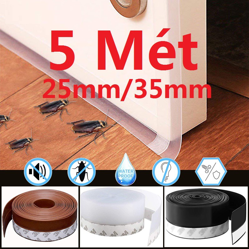 【Giao Hàng Nhanh】5M×25MM/5M×35MM Dây silicon dán viền cửa chống côn trùng tiện lợi