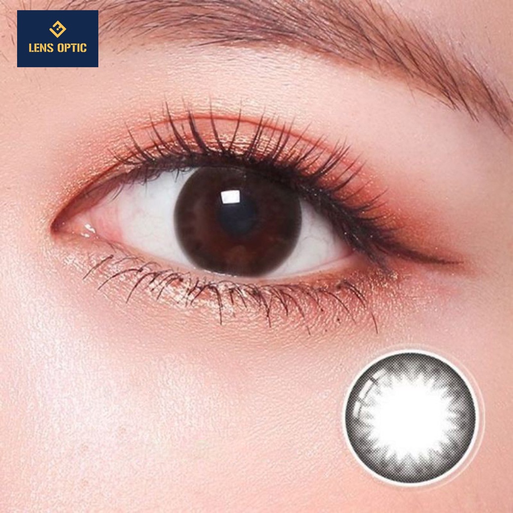 Kính áp tròng 1 ngày CLALEN IRIS màu đen Jazz Black có độ cho mắt cận - Lens Optic