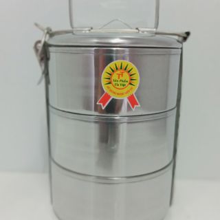 Khay đựng cơm inox 3 tầng lớn