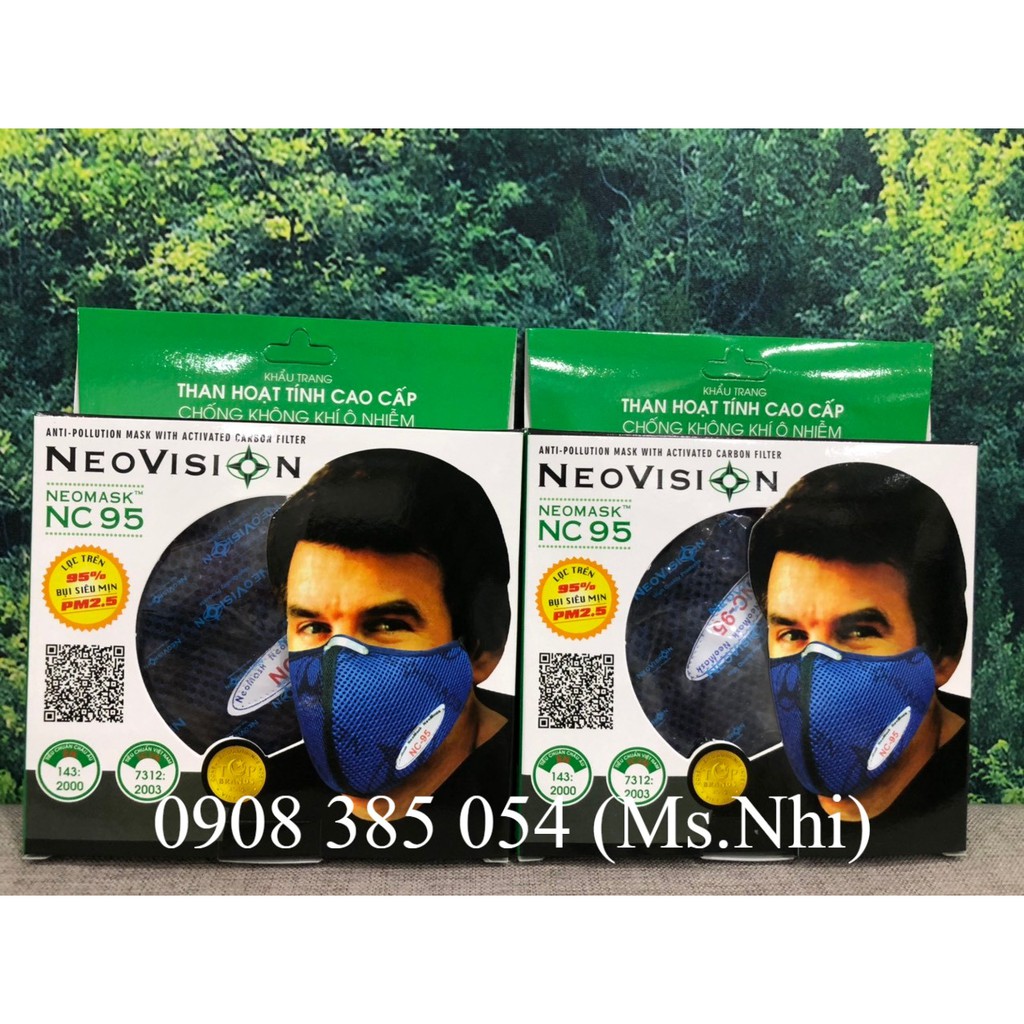 Khẩu trang than hoạt tính NeoMask NC95- Hình thật