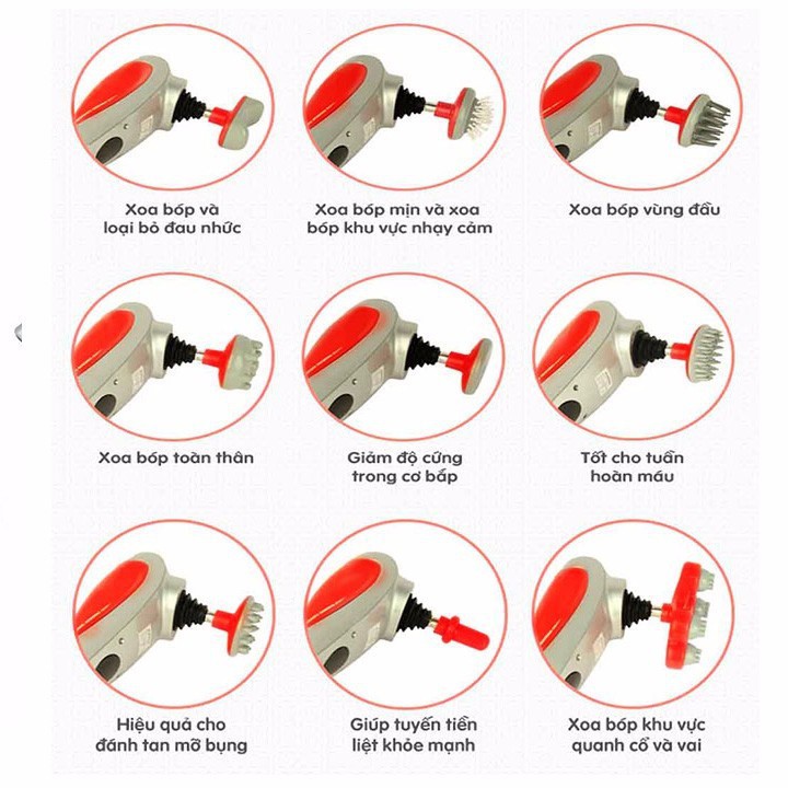 Máy massage cầm tay 10 đầu King Massager