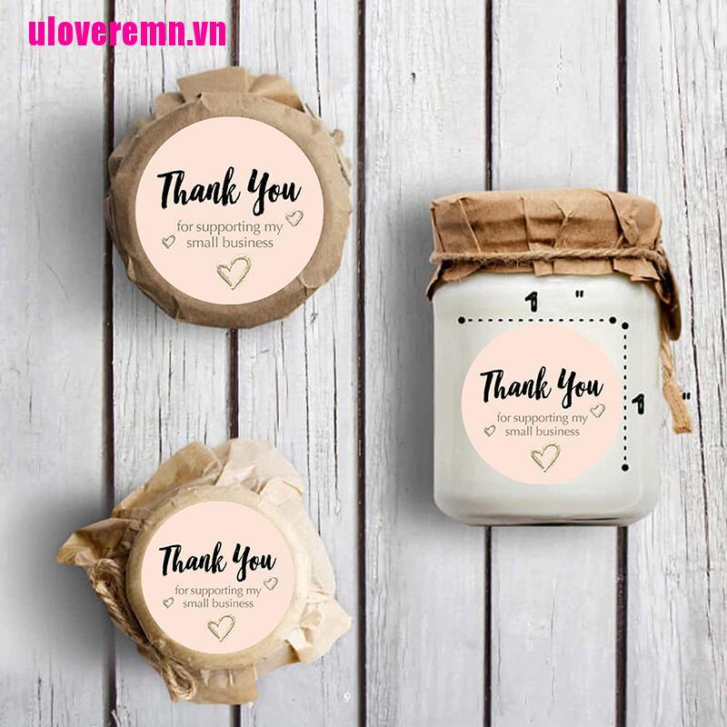 【ulove】Round Thank You For Supporting My Small Business Hand Made Labels Stick