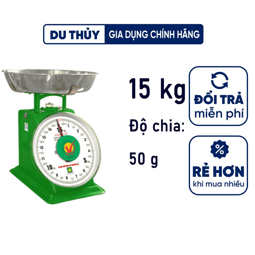 Cân đồng hồ Nhơn Hòa chính hãng 15kg độ chính xác cao