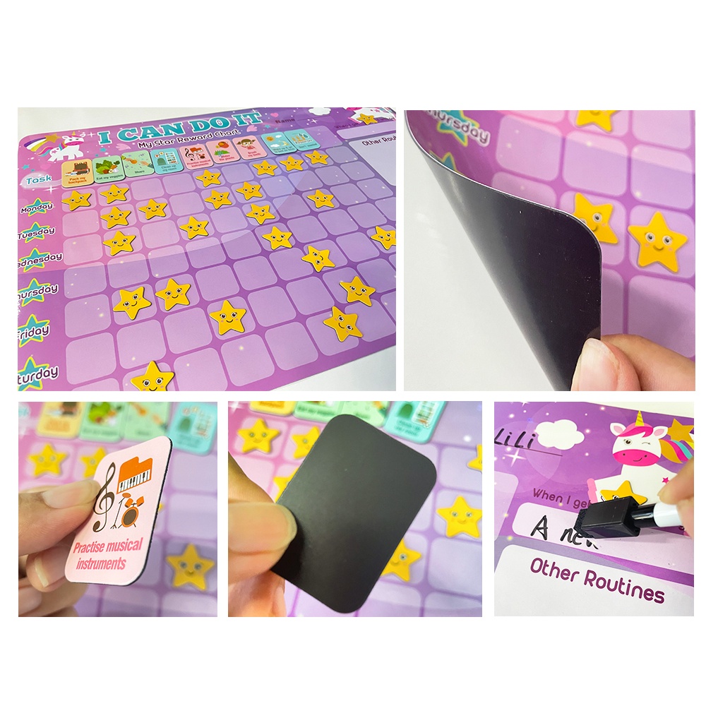 Đồ Chơi Bảng Phần Thưởng Từ Tính Dán Tủ Lạnh "I Can Do It" Cho Bé