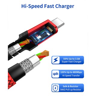 Cáp Sạc Nhanh JSAUX Usb Type C 3a 60w