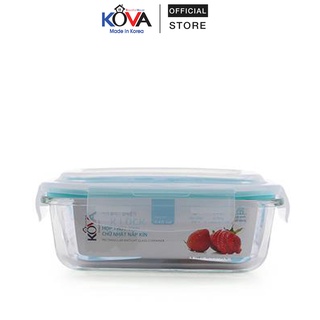 Hộp Thủy Tinh Chịu Nhiệt Chữ Nhật KOVA 640ml