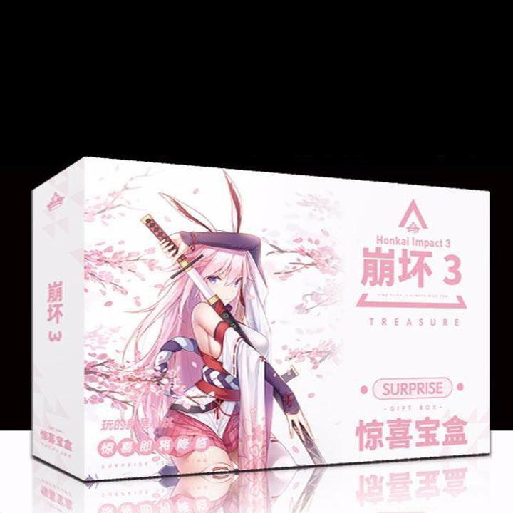 Hộp quà DARLING IN THE FRANXX chữ nhật ngang có bình nước postcard bookmark banner huy hiệu in hình anime chibi