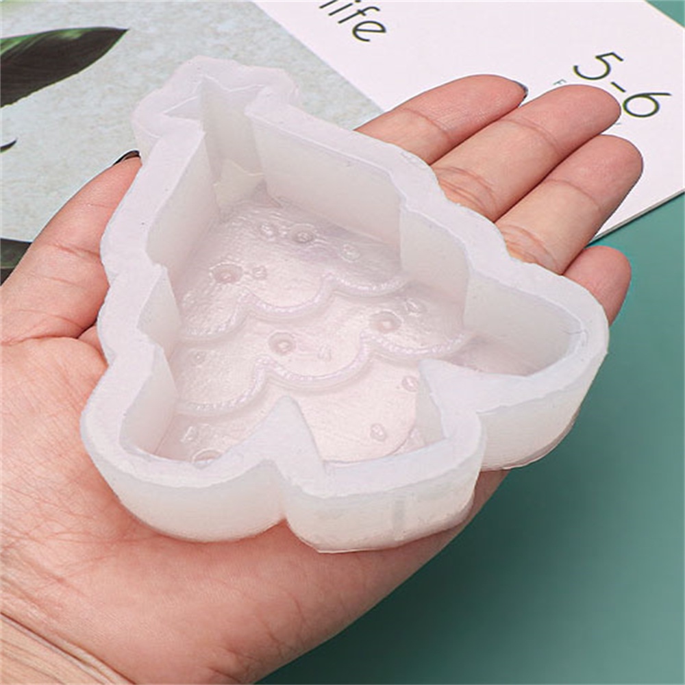 Khuôn Silicone Làm Nến / Xà Phòng Hình Cây Thông / Người Tuyết / Bánh Gừng DIY