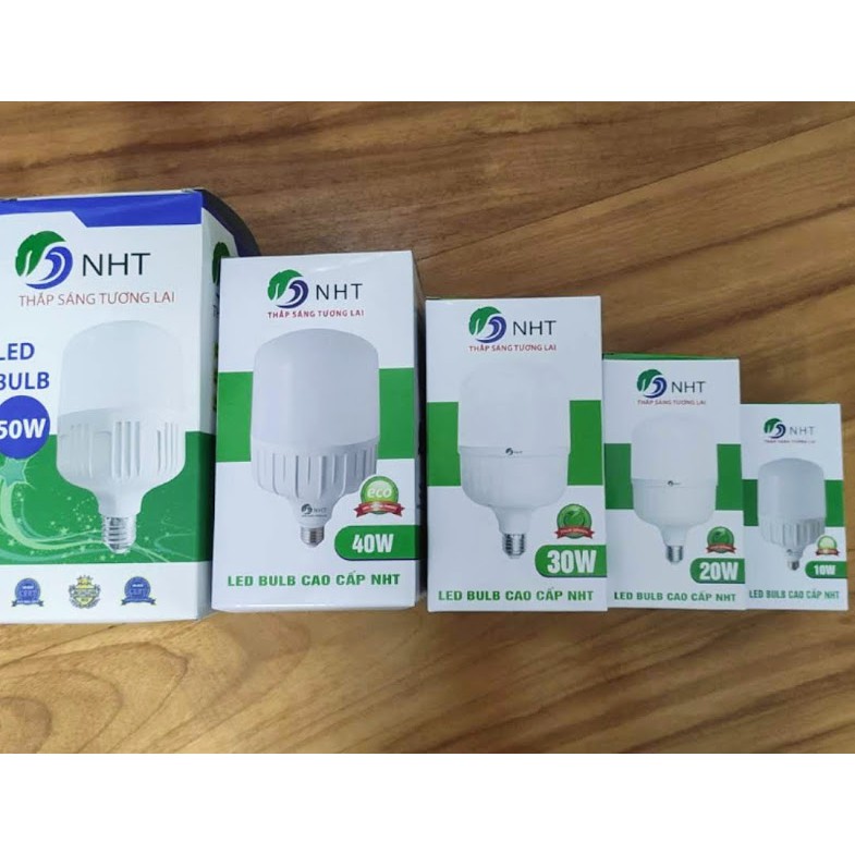 BÓNG ĐÈN LED BULD NHT CAO CẤP - 10W, 20W, 30W, 40W, 50W SIÊU TIẾT KIỆM