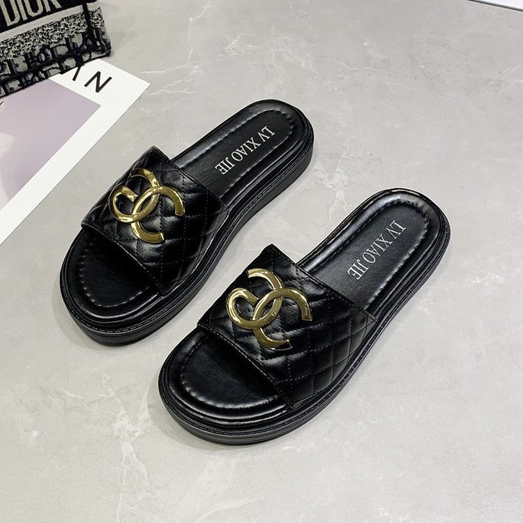 Dép bánh mỳ GG đá sang chảnh quai trám 053
