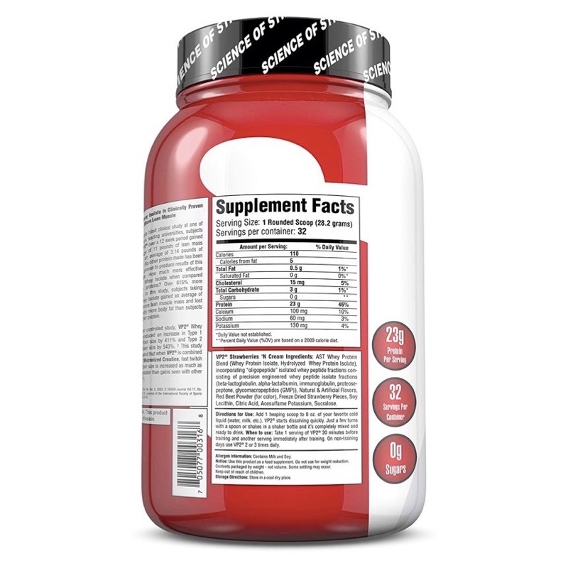 Sữa tăng cơ AST VP2 Whey Protein Isolate 2lb