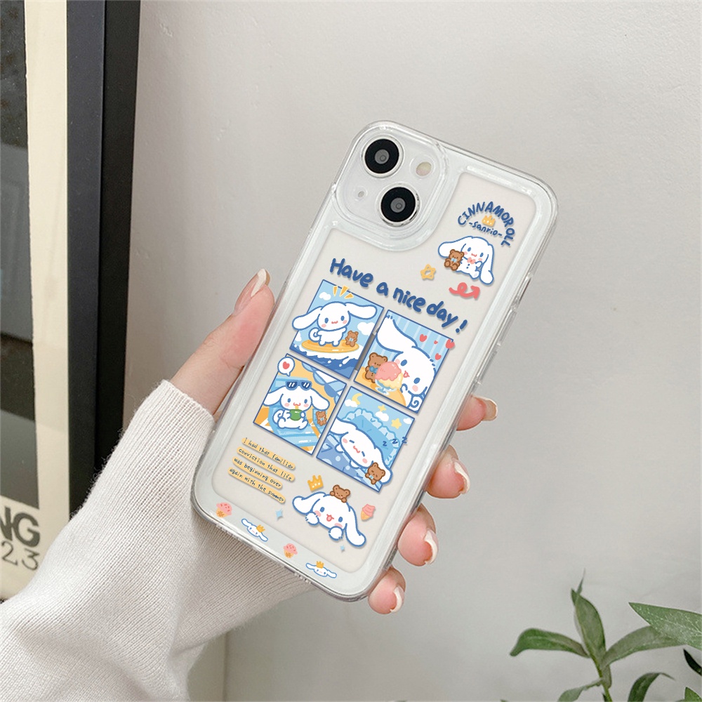 Ốp Điện Thoại Trong Suốt Hình Cinnamoroll / Không Gian Cho iPhone 13 12 11 X XS Pro 7 8 Plus Max XR
