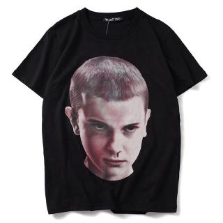 Áo Thun Đen Tay Ngắn In Hình Cậu Bé Thời Trang