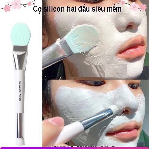 Cọ quét mặt nạ sillicon - Chổi quét mask cao cấp hai đầu siêu mềm đắp mặt nạ chăm sóc da